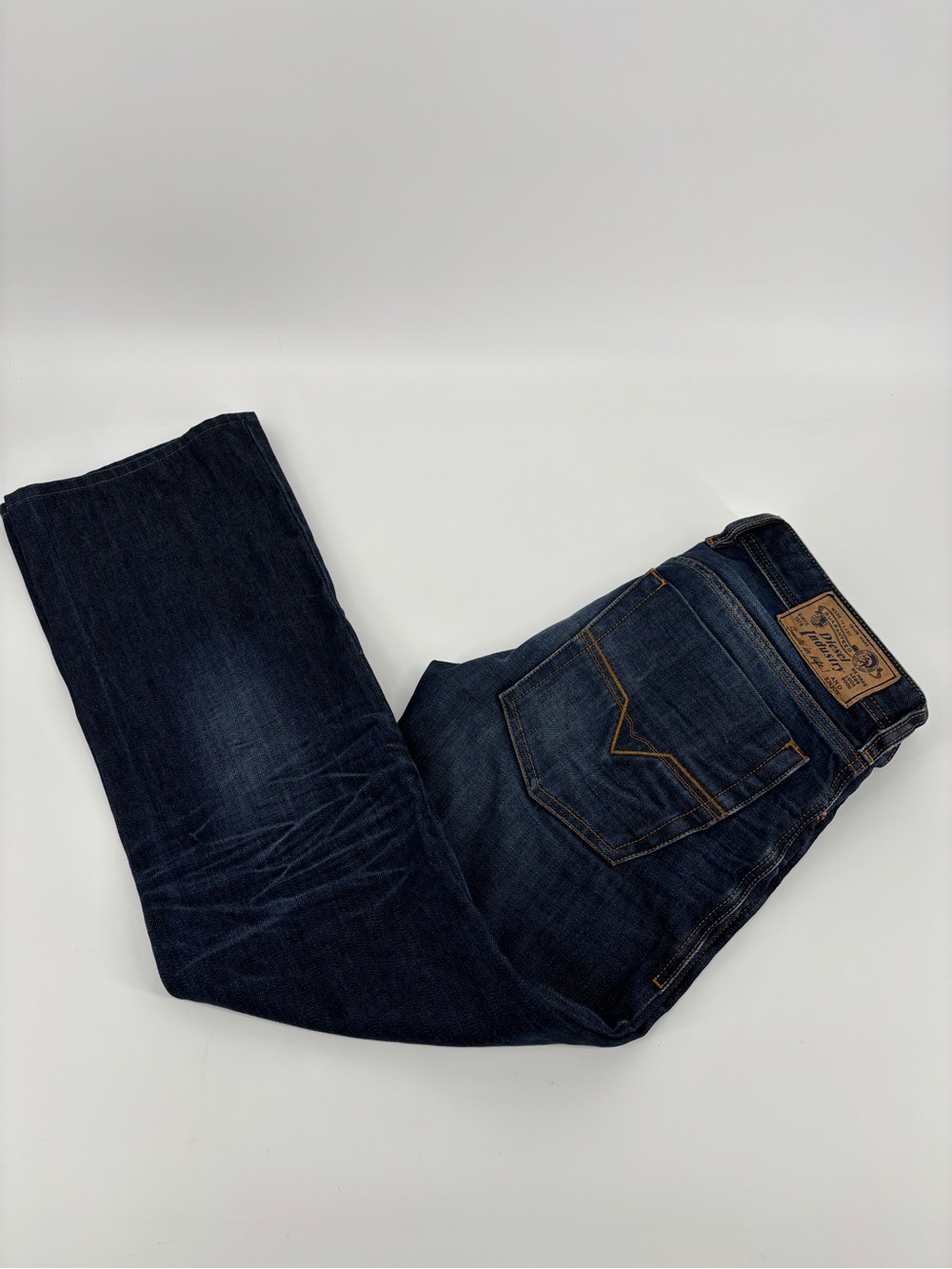 Diesel Zatiny Regular Bootcut Jeans Mens 32x32 Blue Wash 0073N Button Fly Denim